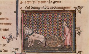 Ms.1044 f.21v Az ember, aki köteles megélni, az Ovide Moralise-ból, írta Chretien Legouais alkotó: French School