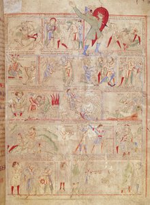 Ms.1215 t.3 fol. 13. Jelenetek David életéből, Etienne Harding Bibliájából