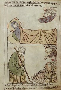 Ms 108 fol.168 A születés, egy Bibliából alkotó: French School