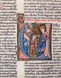 Ms 1185 Nehémiás próféta, miniatűr egy latin Bibliából