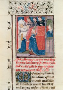 Ms 149 t.3 fol.163 Baldwin V. hainaulti gróf végső betegsége alkotó: French School