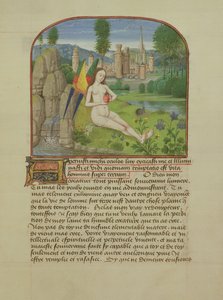 Ms 165 fol.31r The Soul Seating by a Stream, instruction dun Jeune Prince, Rene dAnjou, 1465-68 körül alkotó: French School