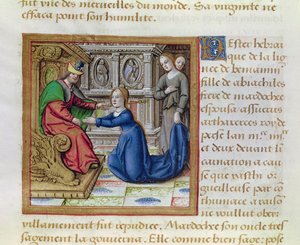 Ms 17 Esther, a Híres nők életéből, 1505 körül alkotó: French School