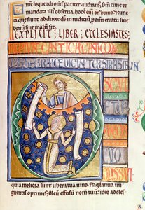 Ms 1 fol.235 A Prédikátor könyve, a Souvigny Bibliából alkotó: French School