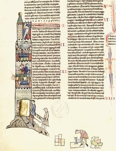 Ms 21 f.167v Torony építése alkotó: French School