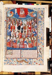 Ms 246 f.406r Paradise, Hippói Szent Ágostontól (354-430) a De Civitate Dei-ből alkotó: French School