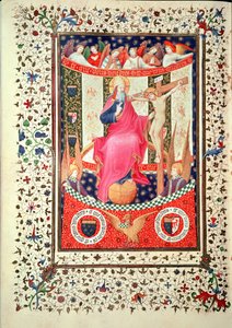 Ms 2 f.18v The Trinity, a Boucicaut órákból, 1410 körül alkotó: French School