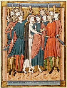 Ms 3016 fol.15v Júdás csókja, Psautier a lUsage de Paris alkotó: French School