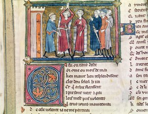 Ms 3142 fol.179 Egy lovag fegyverzete, Recueil de Poesies Francaises, 1280-90 körül alkotó: French School