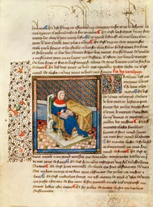 Ms 316 fol.3 Egy filozófus az íróasztalánál, a Les Dits Moraux des Philosophes alkotó: French School