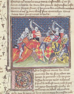 Ms 3480 Knights in Battle, a Livre de Messire Lancelot du Lactól alkotó: French School