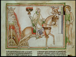 Ms 422 fol.22r A negyedik pecsét felnyitása: Halál lovaglás a sápadt lovon alkotó: French School