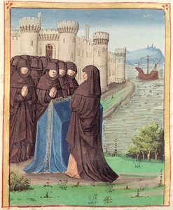 Ms 493 fol.142 Didos temetése, Vergilius Aeneiséből Servius kommentárjával, 1469 alkotó: French School