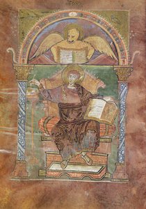 Ms 4 fol.66v St. Mark, St. Riquier evangéliumából, 800 körül alkotó: French School
