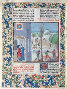 Ms 5064 f.299v Foglalkozások az év minden hónapjában, illusztráció a Le Livre des Prouffitz Champestresből, Pietro de Crescenzi (1230-132021) alkotó: French School