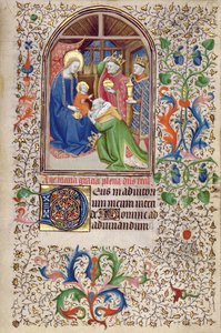 Ms 66 f.52r A mágusok imádása, Amiens alkotó: French School