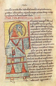 Ms 8 f.95v Szent János evangélista alkotó: French School