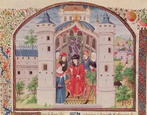 Ms 927 Fol.426 A közgazdaságtan bemutatása, Arisztotelész (Kr.e. 384-322) részlete (lásd még: 165166) az etikából, politikából és gazdaságtanból alkotó: French School