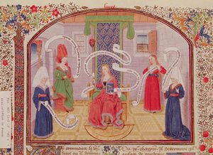 Ms 927 Fol.93v Az intellektuális erények elmélete, Arisztotelész (Kr.e. 384-322) etikából, politikából és gazdaságtanból alkotó: French School