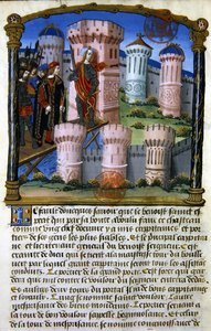 Ms 978 fol.33 „A kastély”, Gabrielle de Bourbon (vellum) laikusok számára készült spirituális értekezésének illusztrációja alkotó: French School