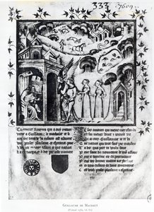 Ms Fr 1584 f.D A szerelemben részesülő szerző, aki édes gondolatokat, örömet és reményt hoz neki, 1370 körül (kézirat) alkotó: French School