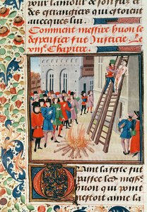 Ms Fr 2643 fol.11 Hugh Despenser kivégzése, a Froissarts Chronicle alkotó: French School