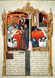 Ms Fr 2829 fol.90 Csodák St. Louis sírjánál, Le Livre des Faiz de Monseigneur Saint Louis alkotó: French School