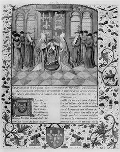 Ms Fr 83 fol.205 VI. Henrik koronázása (1421-71) alkotó: French School