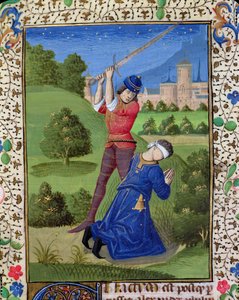 Ms H 7r I. Balas Sándor lefejezése, Jean XXII. Bibliájából