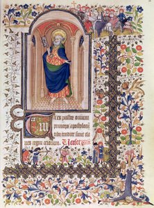 Ms Lat 156b Fol.167 St. Peter, Marguerite dOrleans óráiból, 1426 körül alkotó: French School