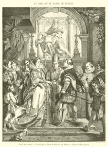 Louvre Múzeum, Marie de Medici házassága (metszet) alkotó: French School
