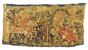 Mitológiai kárpittöredék, Strasbourg, 1470-80 körül alkotó: French School