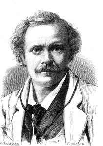NADAR (Gaspard Felix TOURNACHON) (1820-1910), francia író, karikaturista, repülő és fotós. Metszet 1867 alkotó: French School