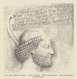 Naksh-i-Rustem, Darius sírja, a gárdista feje alkotó: French School