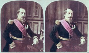 III. Napóleon (1808-73), 1860 körül, színes sztereoszkópikus fénykép 1860 és 1870 között alkotó: French School