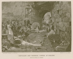 Napóleon és Lannes marsall Esslingben alkotó: French School
