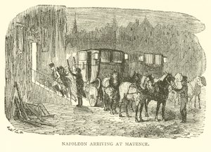 Napóleon érkezése Mayence-be (metszet) alkotó: French School