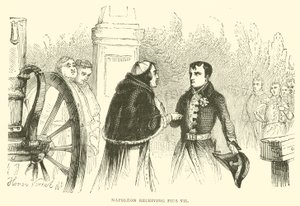 Napóleon fogadja VII. Piust (metszet) alkotó: French School