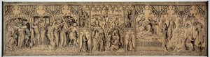 Narbonne szemben. A 14. század 2. felének francia iskolájának névtelen rajza. Szürke mosás és szamit. Mérete: 0,775x2,86 m. Louvre múzeum. alkotó: French School