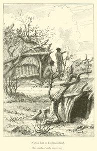 Natív kunyhó Endrachtlandban (metszet) alkotó: French School
