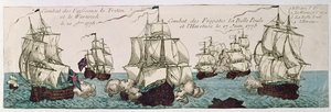 A francia és az angol flották közötti haditengerészet az 1778-as amerikai forradalom idején alkotó: French School