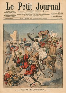 Casablanca közelében, a goumierek a marokkóiaknál töltenek, illusztráció a 