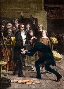 Niccolo Paganini és Hector Berlioz egy szimfónia fantasztikus előadása után alkotó: French School