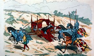 Nemesembert alomban hordtak fogantyúk a 14. században Európában (színes litó) alkotó: French School