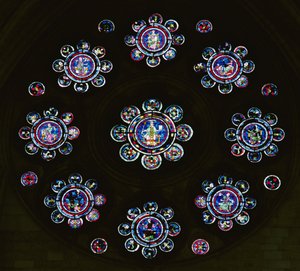 Északi rózsa ablak alkotó: French School