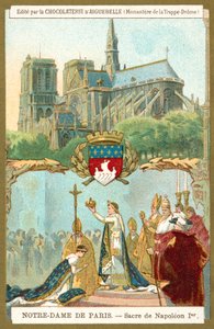 Notre Dame de Paris, és I. Napóleon francia császárrá koronázása alkotó: French School