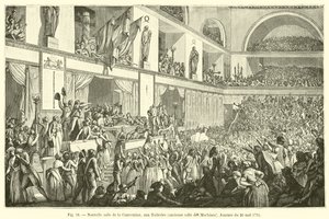 Új kongresszusi terem, a Tuileriákban, egykori gépterem, 1795. május 20 alkotó: French School
