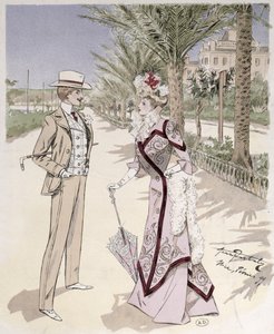 A Promenade des Anglais-n, Nizza, 1899. február alkotó: French School