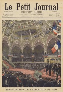 Az Exposition Universelle 1900 megnyitása Párizsban (színes litó) alkotó: French School
