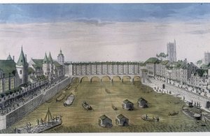 Párizs optikai látványa: Le Pont au change. sd. v. 1800, Párizs városa. alkotó: French School